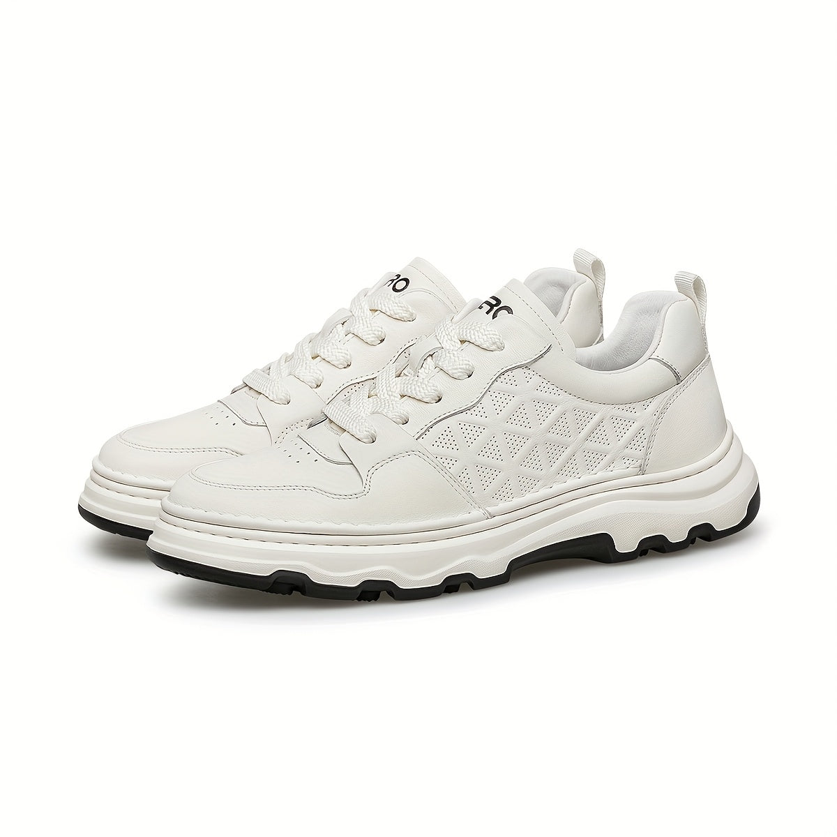 ZRO Men's Genuine Leather Low-Top Sneakers - Full-Grain Cowhide Upper