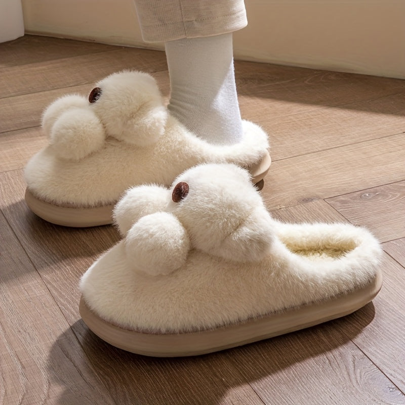 2025 Winter New Arrival Rabbit Slippers for Men - Soft Plush Lined, Warm & Cozy Indoor