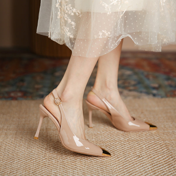 Elegant Women's Stiletto Heels, Pointed Toe with Ankle Strap .Perfect for Dressy Occasions