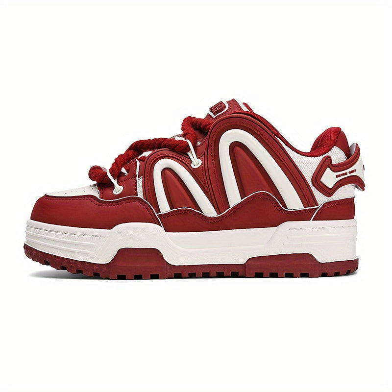 Unisex Skateboard Shoes Original Design Anti-Slip Versatile Thick Sole Flat Sneakers New Trendy