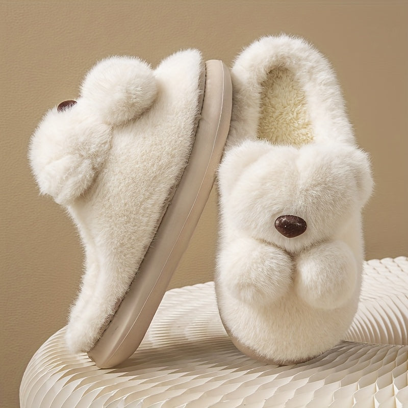 2025 Winter New Arrival Rabbit Slippers for Men - Soft Plush Lined, Warm & Cozy Indoor