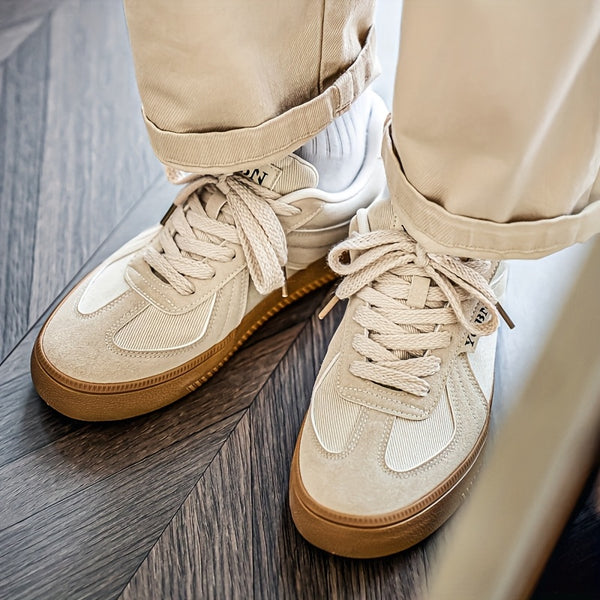 Men'S Lightweight Breathable Skate Sneakers - Low-Top Casual Streetwear Shoes with EVA Cushioned Sole