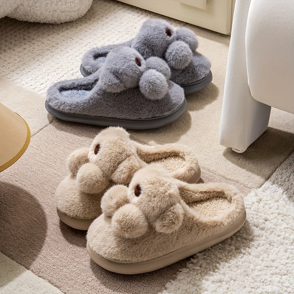 2025 Winter New Arrival Rabbit Slippers for Men - Soft Plush Lined, Warm & Cozy Indoor