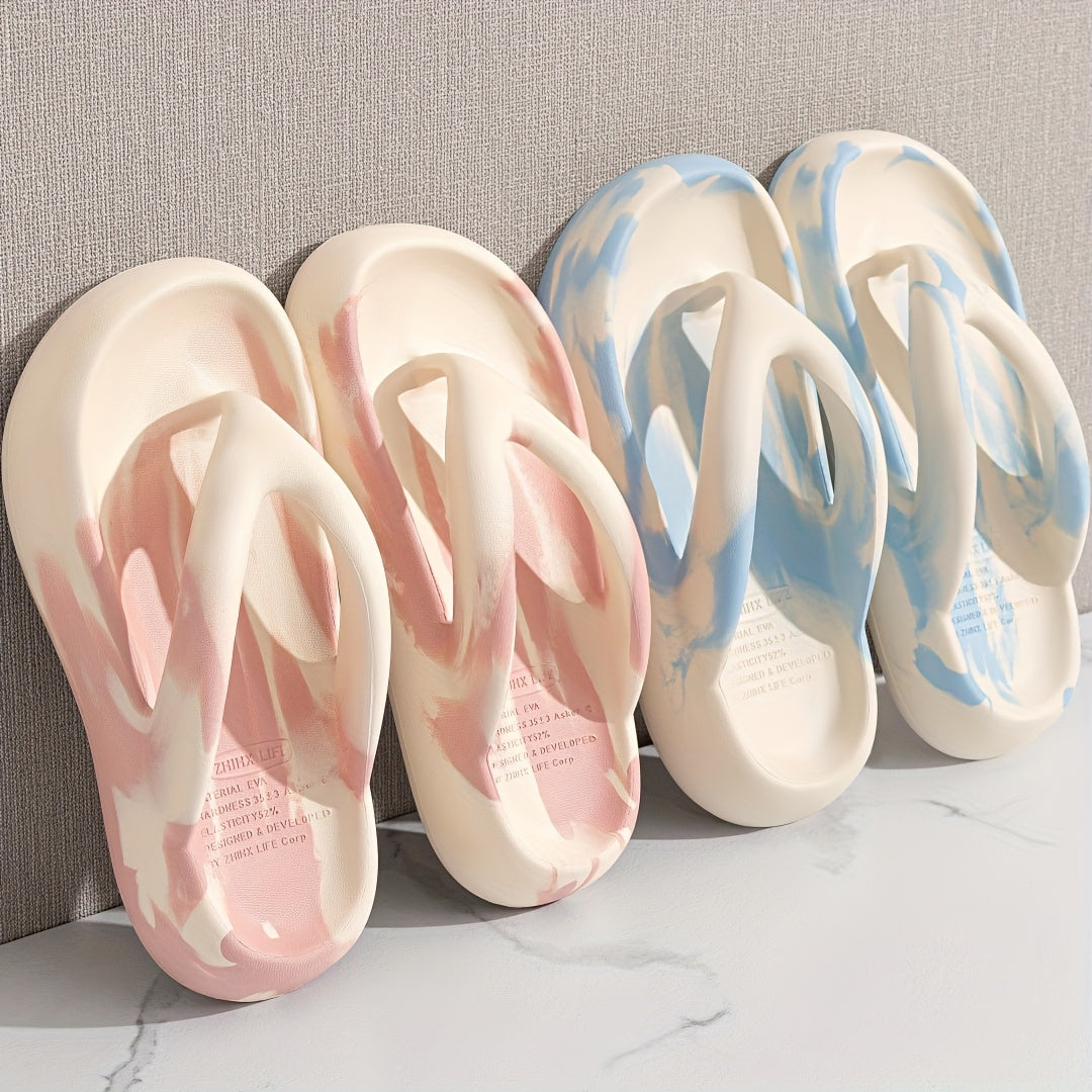 XLQY Women's & Men's All-Season EVA Slip-On Slippers - Open-Toe Arch & Arch-Stabilizing Technology