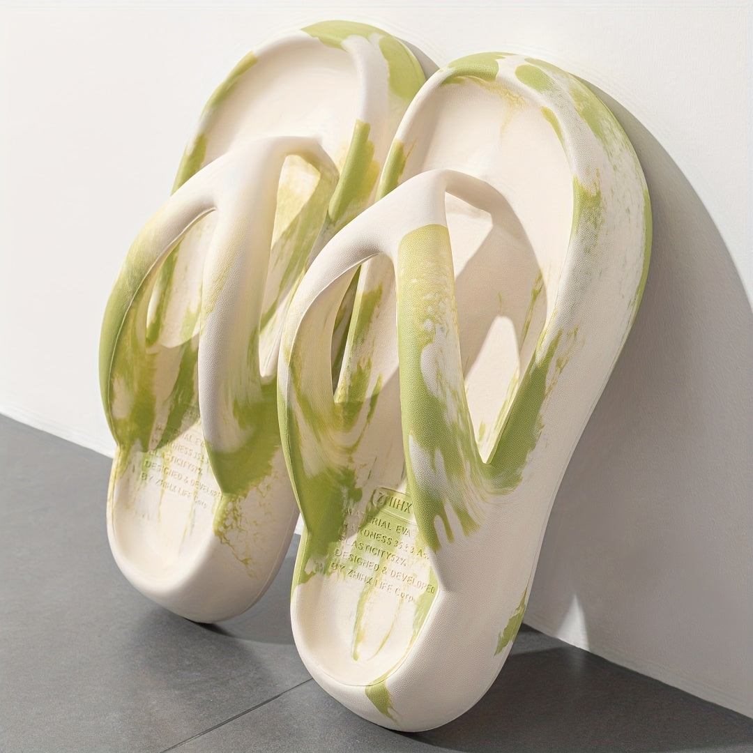 XLQY Women's & Men's All-Season EVA Slip-On Slippers - Open-Toe Arch & Arch-Stabilizing Technology