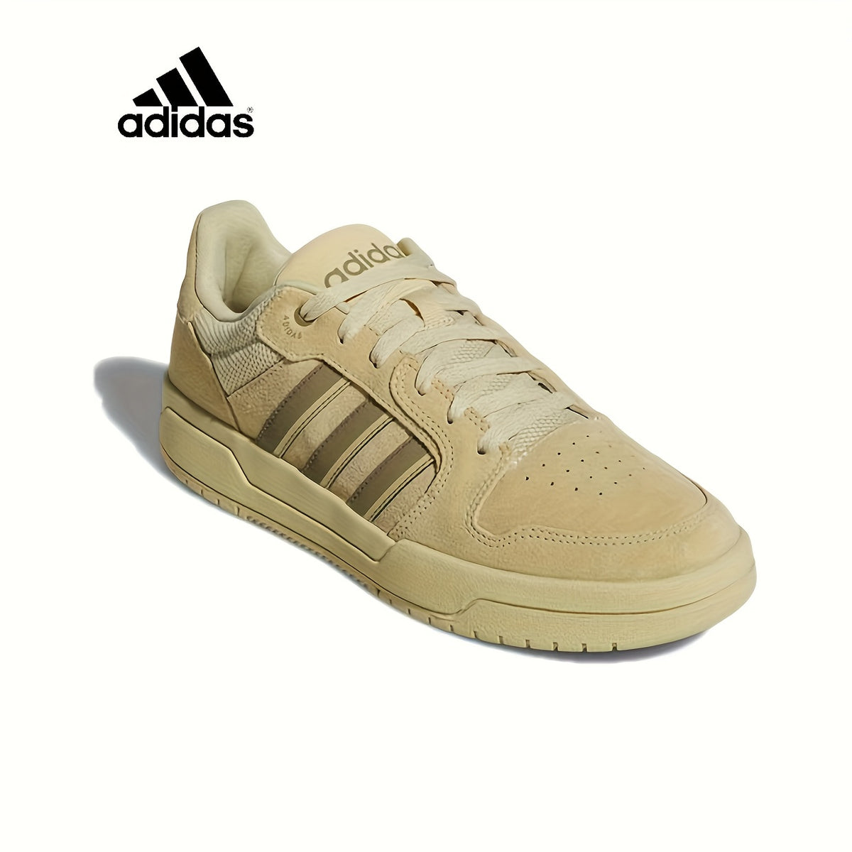Adidas Neo Entrap Versatile And Stylish Low-Top Sneakers for Both Men And Women in Light Mustard Green JS3007.
