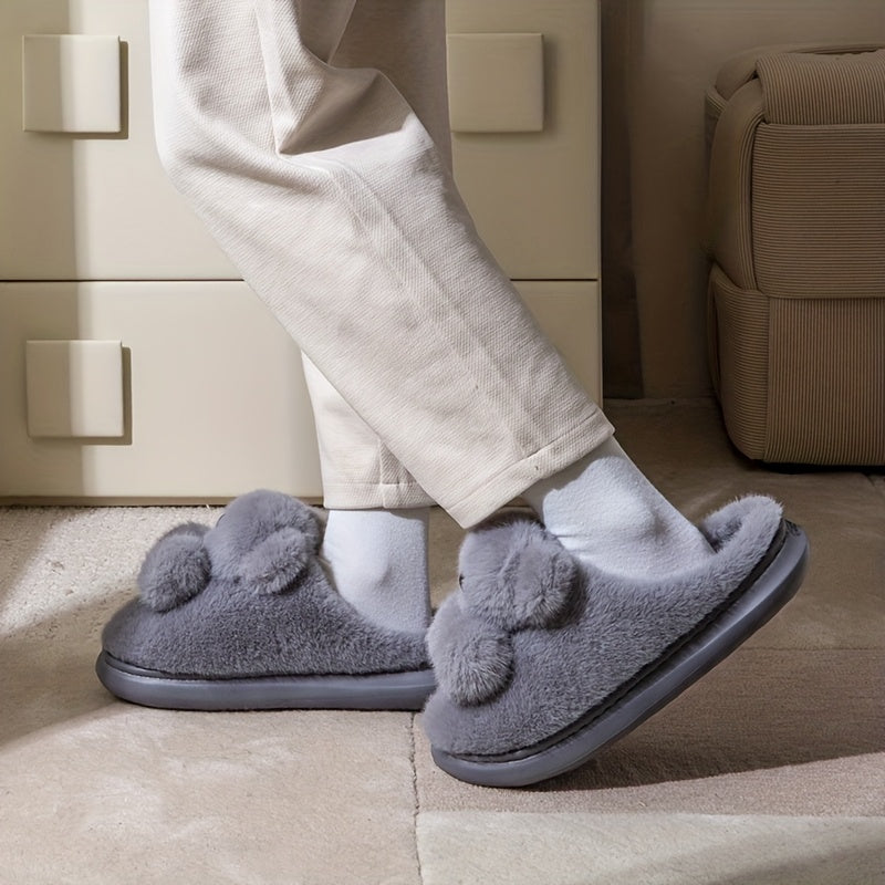 2025 Winter New Arrival Rabbit Slippers for Men - Soft Plush Lined, Warm & Cozy Indoor