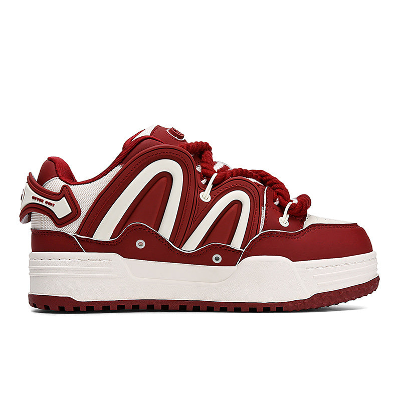 Unisex Skateboard Shoes Original Design Anti-Slip Versatile Thick Sole Flat Sneakers New Trendy