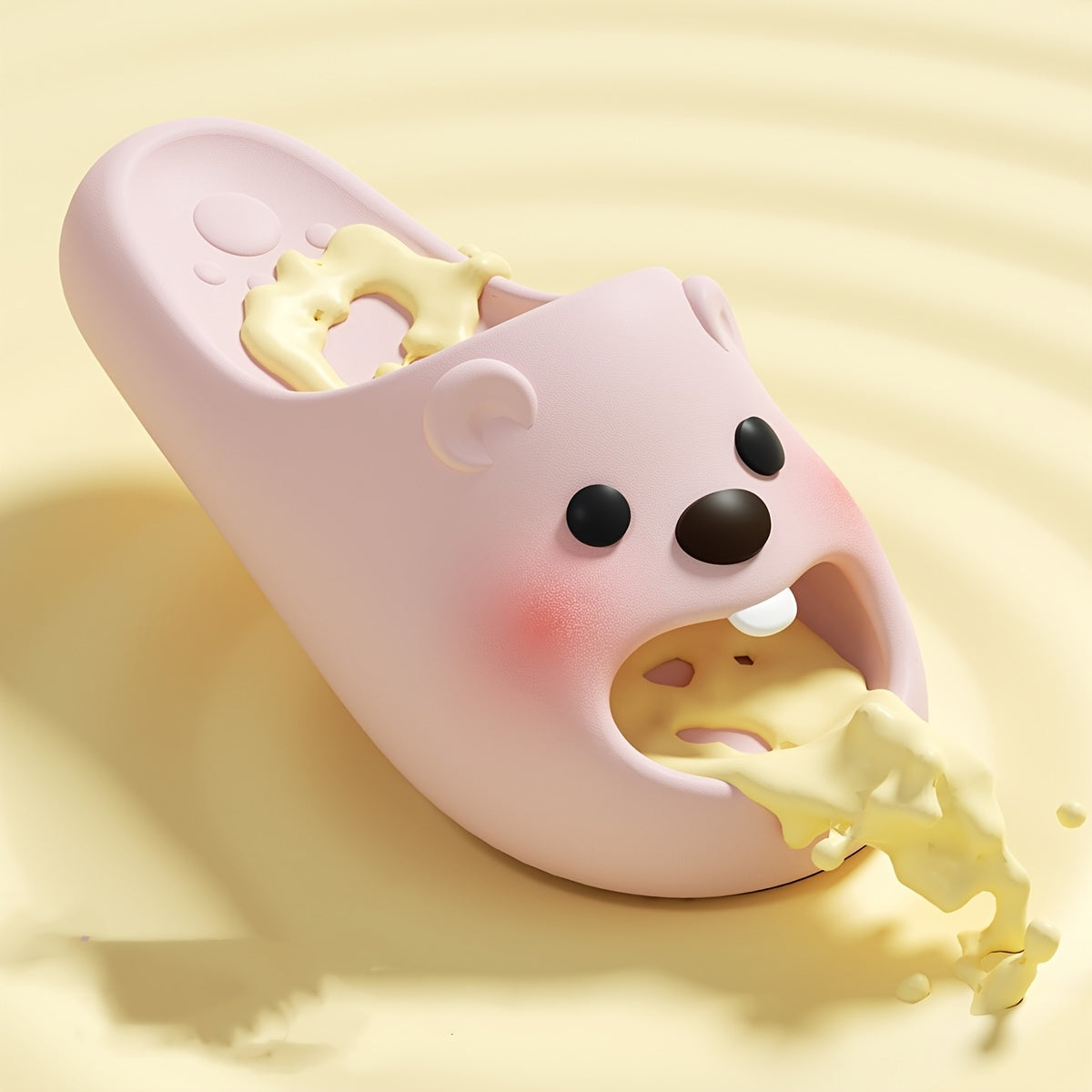 Graceful Little Beaver Cartoon Slippers, Indoor\u002FOutdoor Spring and Summer, Cool, Fashionable, Simple