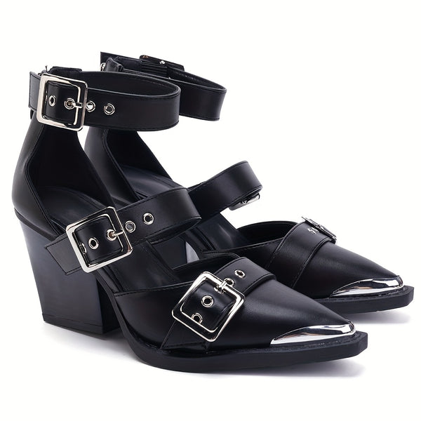 Chic Women's High Heels with Elegant Pointed Toe Adjustment Buckle