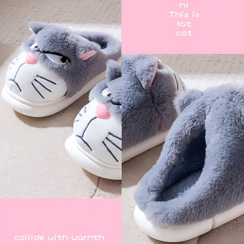 House Shoes with Cute Minnie Mouse Ears & Plush Paw Print Design