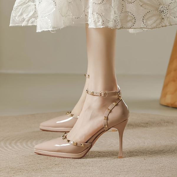 Sexy Summer High Heels for Women, Chic Party Shoes | Ankle Strap Sandals | Rubber Sole Stability