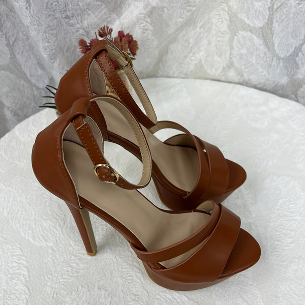 Women's High-Heeled Stiletto Sandals - Pointed Toe Mary Jane Style with Buckle Closure