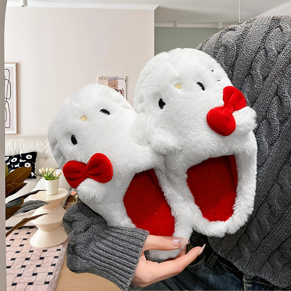 Sanrio for hello kitty Plush Slippers - Cute Cartoon Character Design, Soft Flannel Fabric & Lining