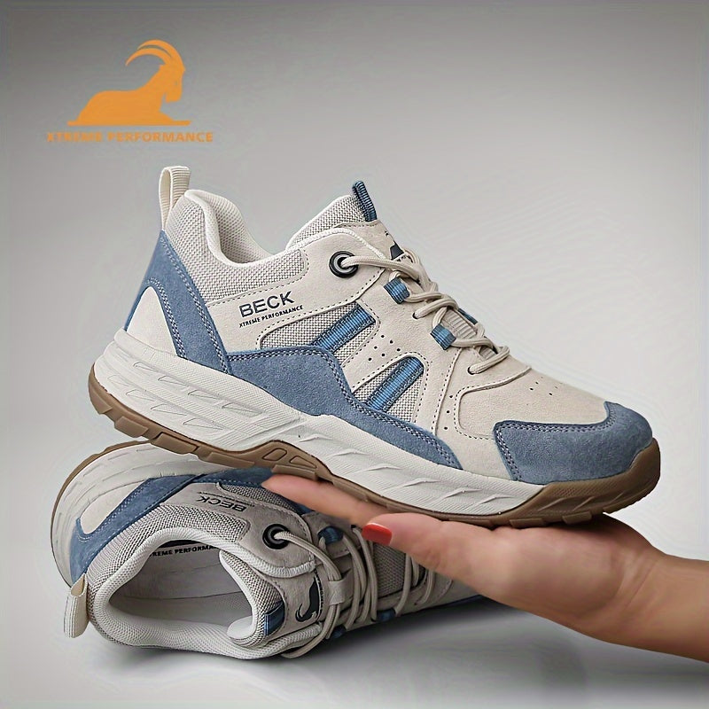 BECK Colorblock Sneakers BECK Women's Colorblock Casual Sneakers | Lace-Up Platform Walking Shoes