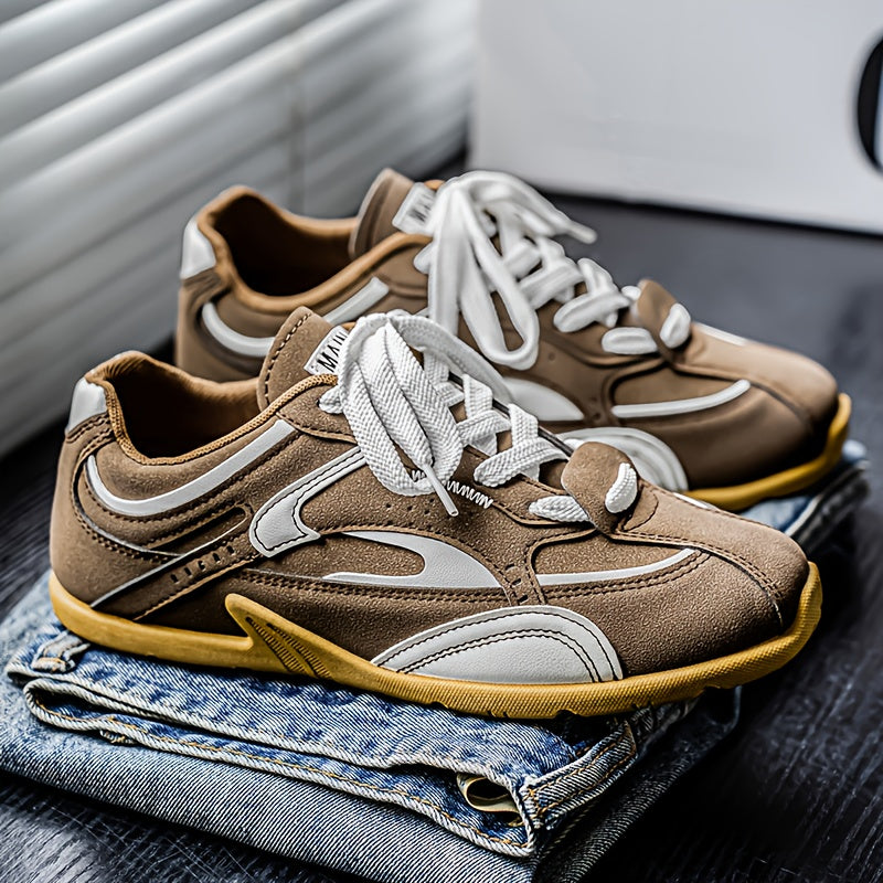 Men'S Breathable Casual Sneakers - Non-Slip Durable Lace-Up Shoes with Soft Cushioned Sole, & Colorway