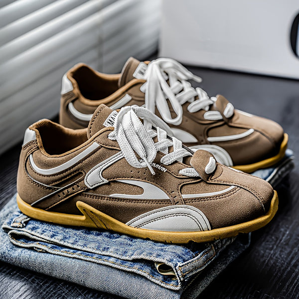 Men'S Breathable Casual Sneakers - Non-Slip Durable Lace-Up Shoes with Soft Cushioned Sole, & Colorway