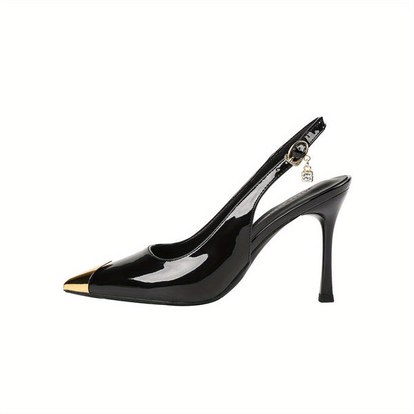 Elegant Women's Stiletto Heels, Pointed Toe with Ankle Strap .Perfect for Dressy Occasions