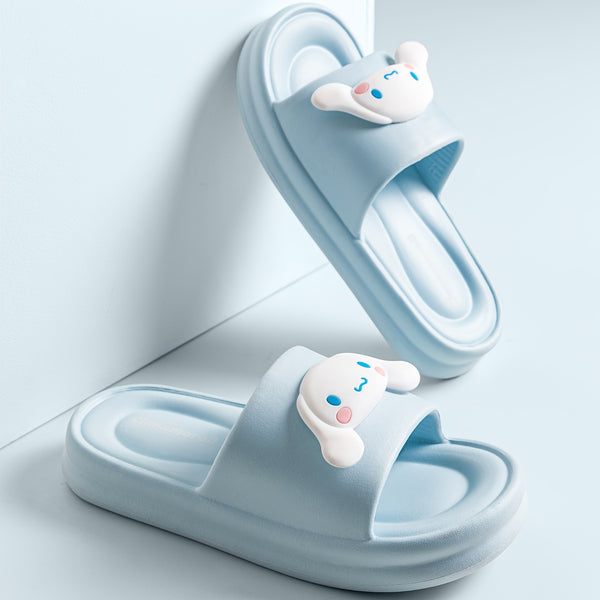 Sanrio Kuromi My Melody Little Twin Stars Slippers - Cute Anime Character House Shoes with Heart & Bow Patterns