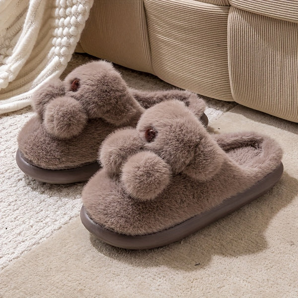 2025 Winter New Arrival Rabbit Slippers for Men - Soft Plush Lined, Warm & Cozy Indoor