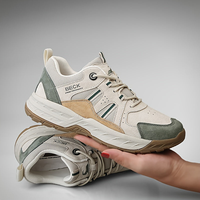 BECK Colorblock Sneakers BECK Women's Colorblock Casual Sneakers | Lace-Up Platform Walking Shoes