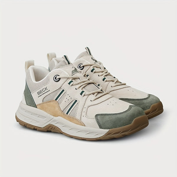 BECK Colorblock Sneakers BECK Women's Colorblock Casual Sneakers | Lace-Up Platform Walking Shoes