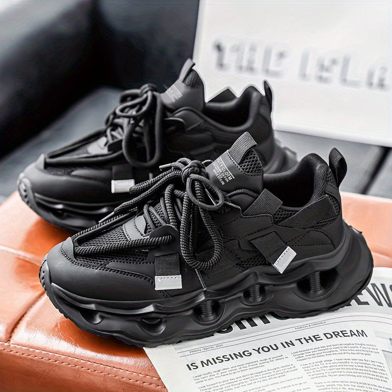 Men's & Women's Low-Top Sneakers - Cushioned Rubber Sole, Lace-Up Closure, Breathable Sneakers for Gym