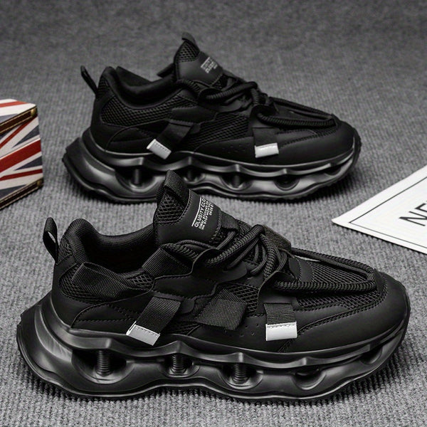 Men's & Women's Low-Top Sneakers - Cushioned Rubber Sole, Lace-Up Closure, Breathable Sneakers for Gym