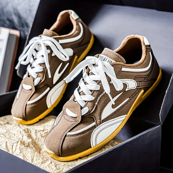 Men'S Breathable Casual Sneakers - Non-Slip Durable Lace-Up Shoes with Soft Cushioned Sole, & Colorway