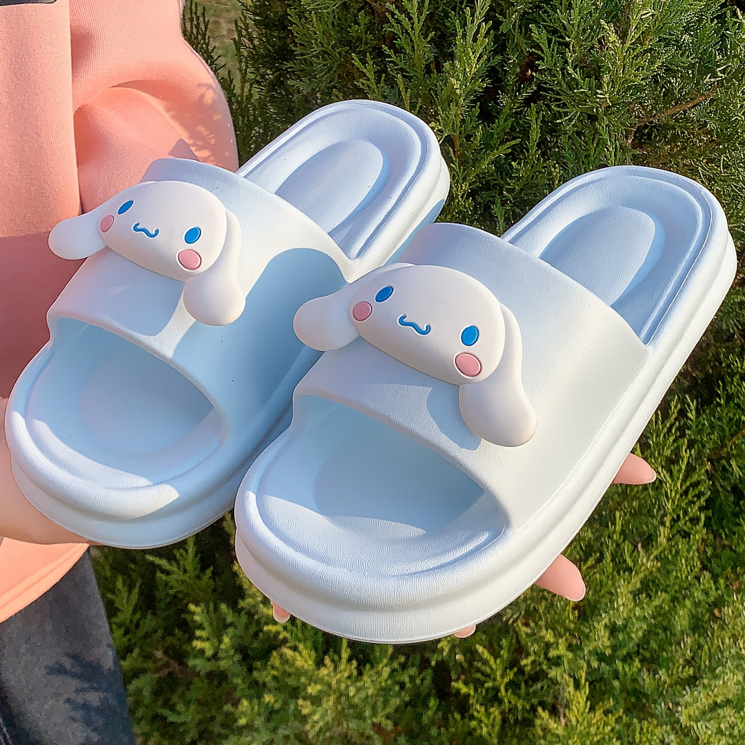 Sanrio Kuromi My Melody Little Twin Stars Slippers - Cute Anime Character House Shoes with Heart & Bow Patterns