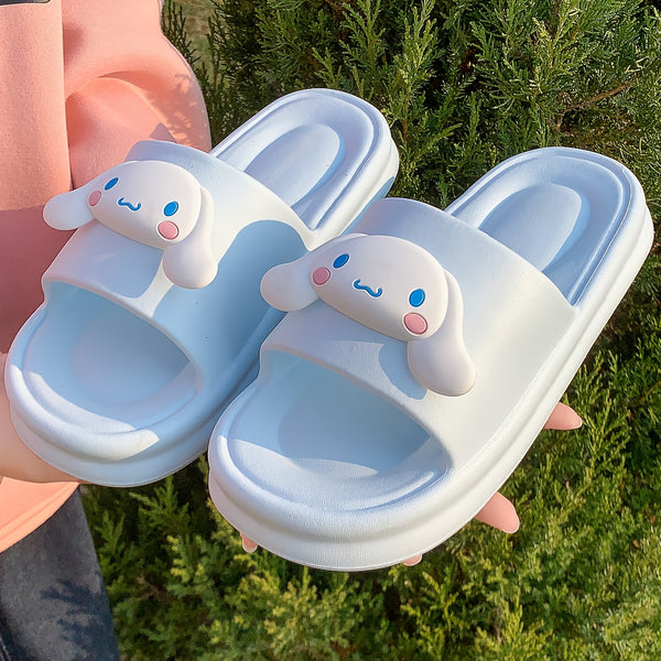 Sanrio Kuromi My Melody Little Twin Stars Slippers - Cute Anime Character House Shoes with Heart & Bow Patterns