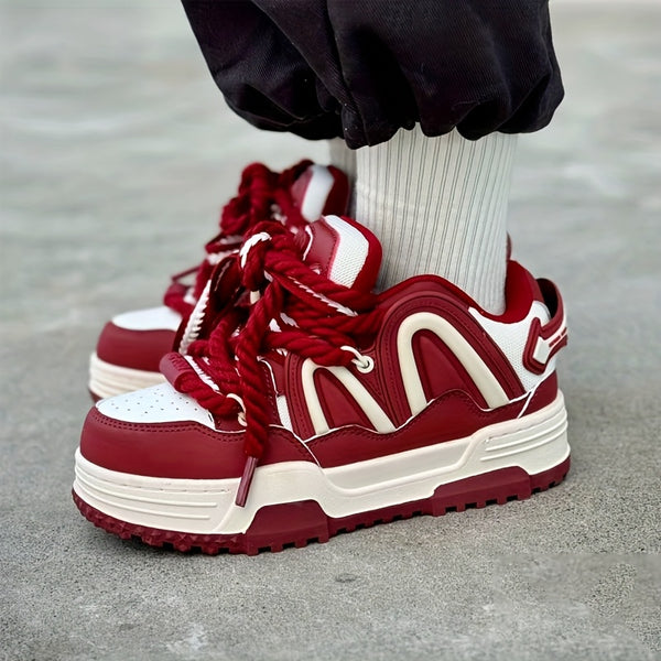 Unisex Skateboard Shoes Original Design Anti-Slip Versatile Thick Sole Flat Sneakers New Trendy