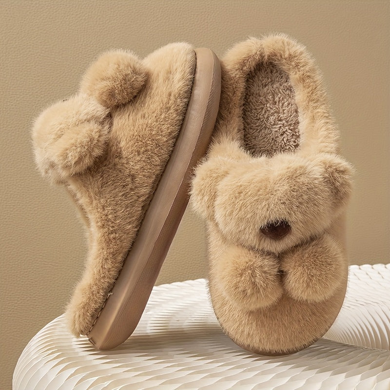 2025 Winter New Arrival Rabbit Slippers for Men - Soft Plush Lined, Warm & Cozy Indoor