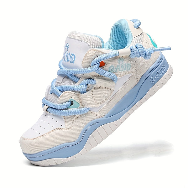 Versatile Style Q-AND Unisex Low-Top Skate Sneakers - Breathable Fabric Upper, TPR Non-Slip Sole