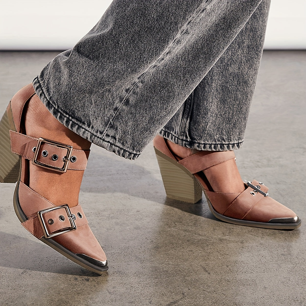 Chic Women's High Heels with Elegant Pointed Toe Adjustment Buckle