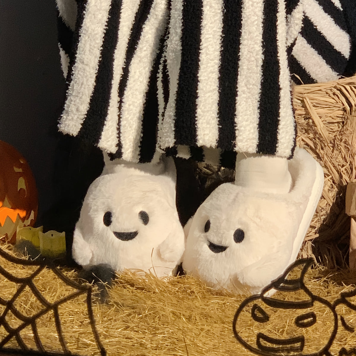 XIXITIAO Women'S Cute Plush Slippers - Soft Warm Winter Indoor House Shoes with Heart Eyes & Smiling Face