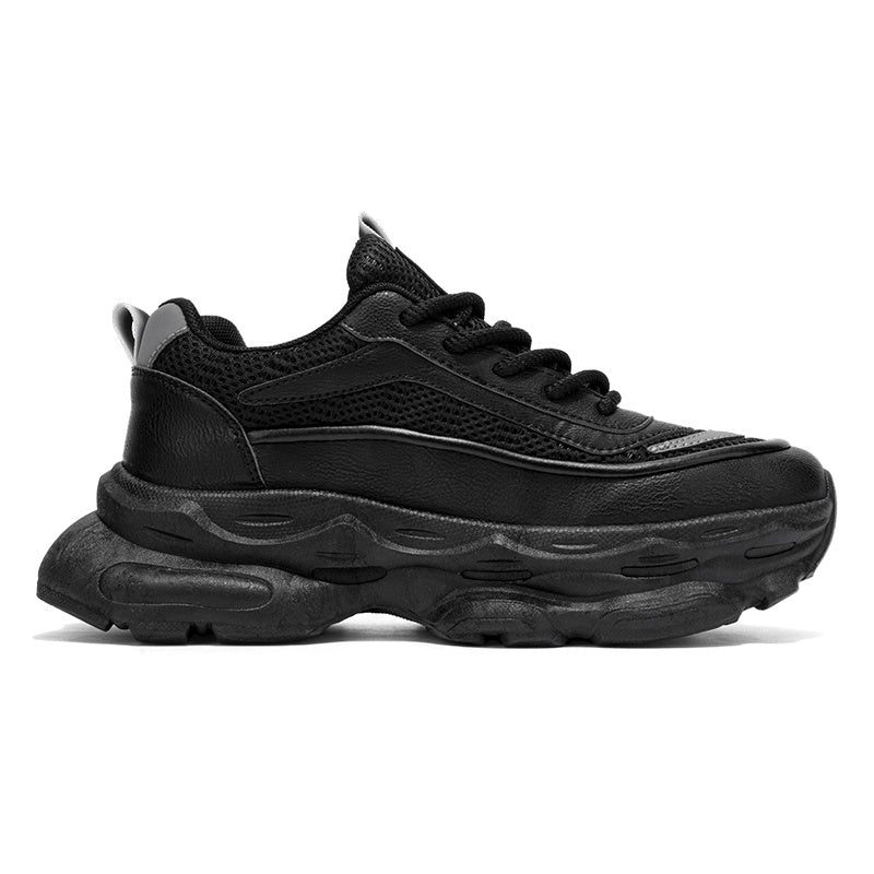 Men's Sneakers - White\u002FGreen Accents, Breathable Running Shoes with Thick Cushioned Sole