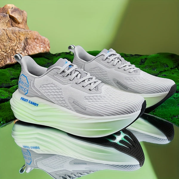 Men's Lightweight Breathable Running Shoes - All-Season Training Sneakers with Cushioned TPR Sole