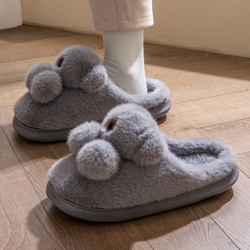 2025 Winter New Arrival Rabbit Slippers for Men - Soft Plush Lined, Warm & Cozy Indoor