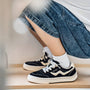 Men'S Casual Skate Shoes - Low-Top Lace-Up Sneakers with Beige & Black Colorway, EVA Sole, and \